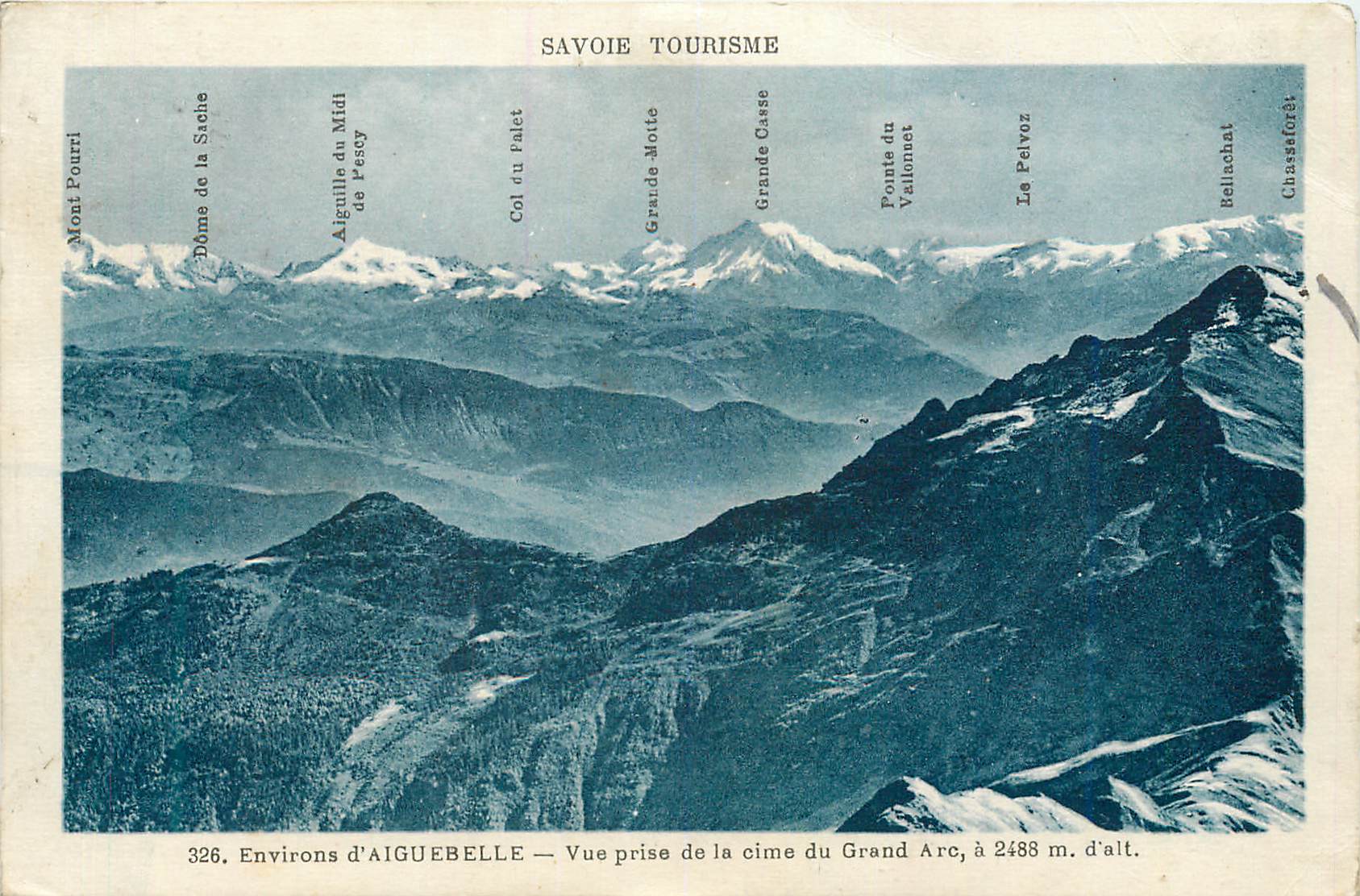 CPA Savoie Tourisme Environs d'Aiguebelle Vue Prise de la Cime du Grand Arc