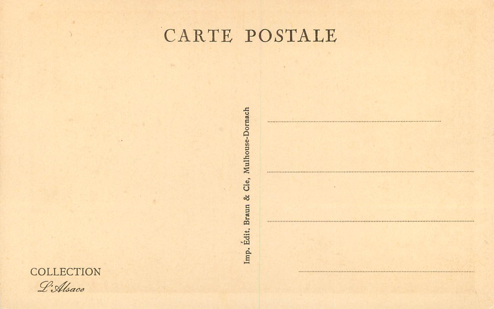 CPA Strasbourg Portail de la Cathedrale — Verso