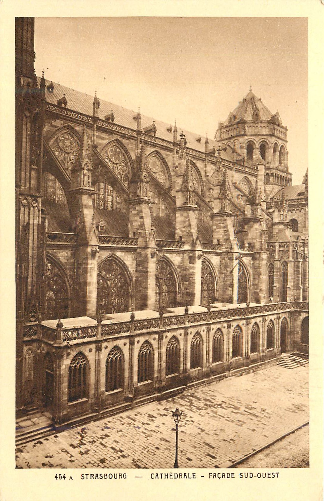 CPA Strasbourg Cathedrale Facade Sud Ouest