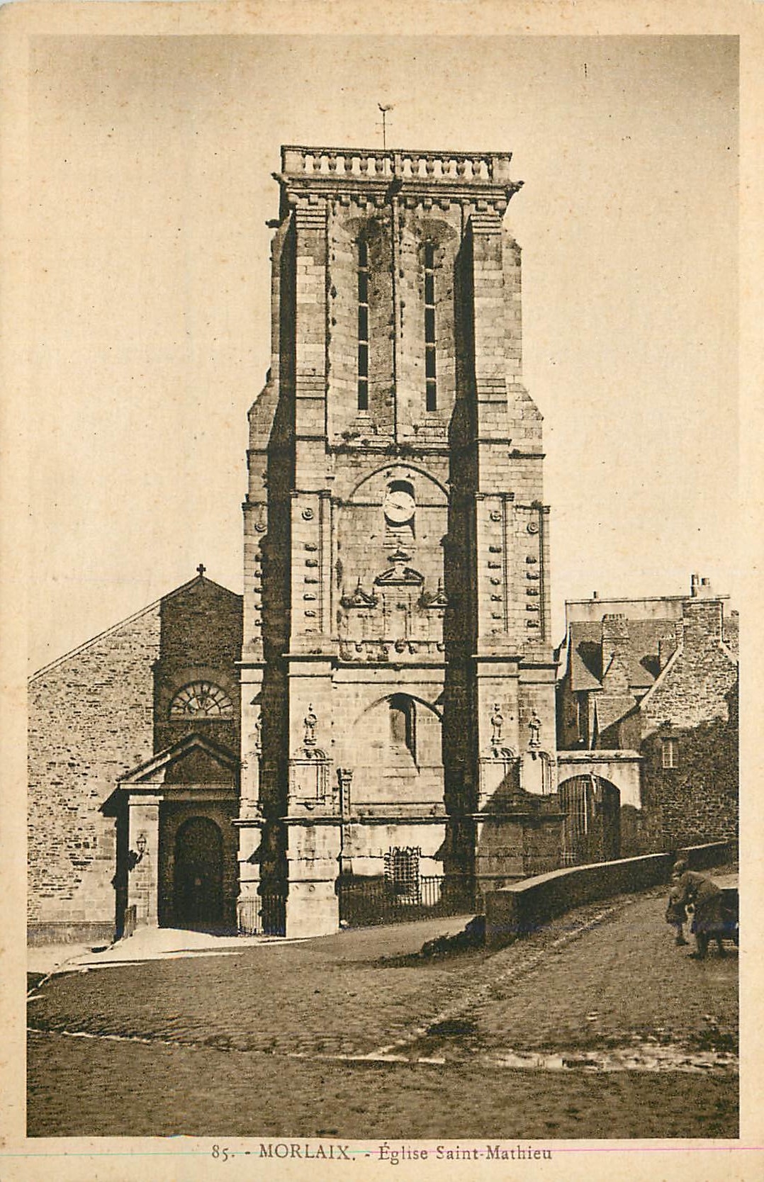CPA Morlaix Eglise Mathieu