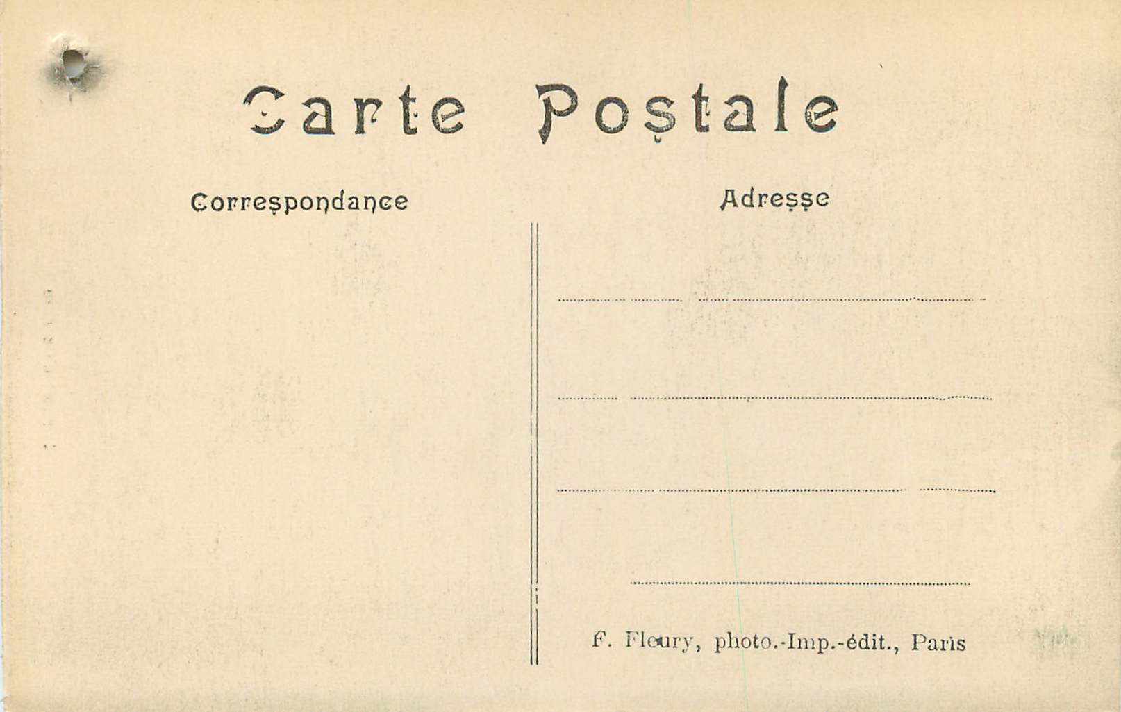 CPA Paris Portrait d'Ozanam — Rückseite