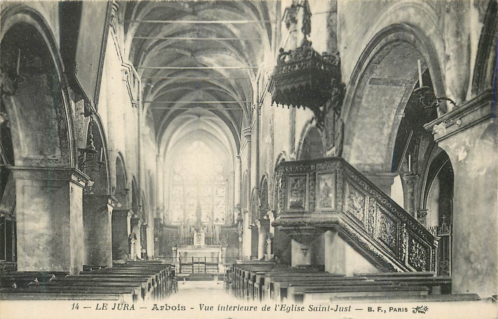 CPA Le Jura Arbois Vue Interieur de l'Eglise Saint Just Paris