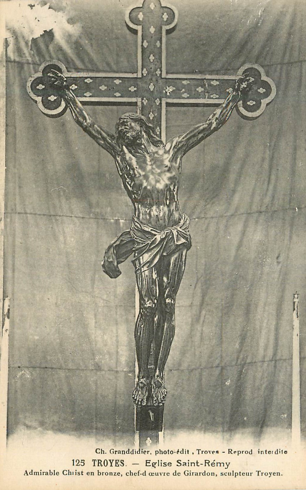 Christ en bronze — Église Saint-Rémy — Ch. Granddidier, Troyes
