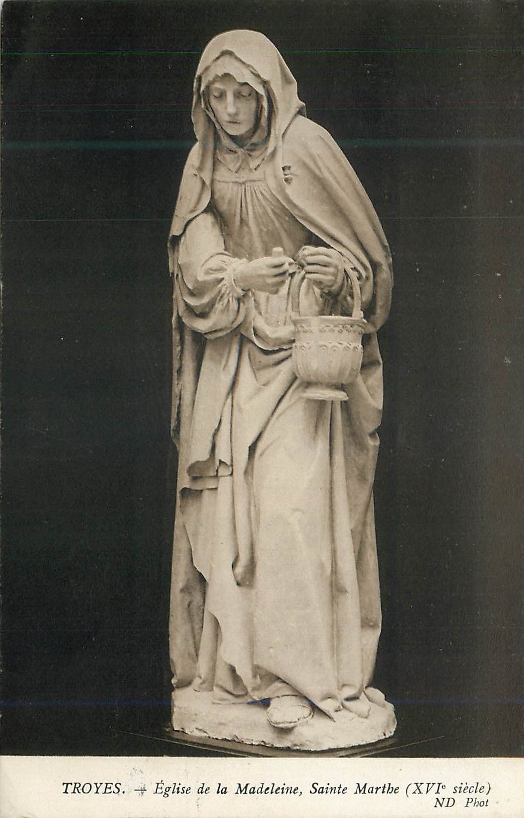 Troyes — Église de la Madeleine, Sainte Marthe (XVIe siècle) — ND Phot