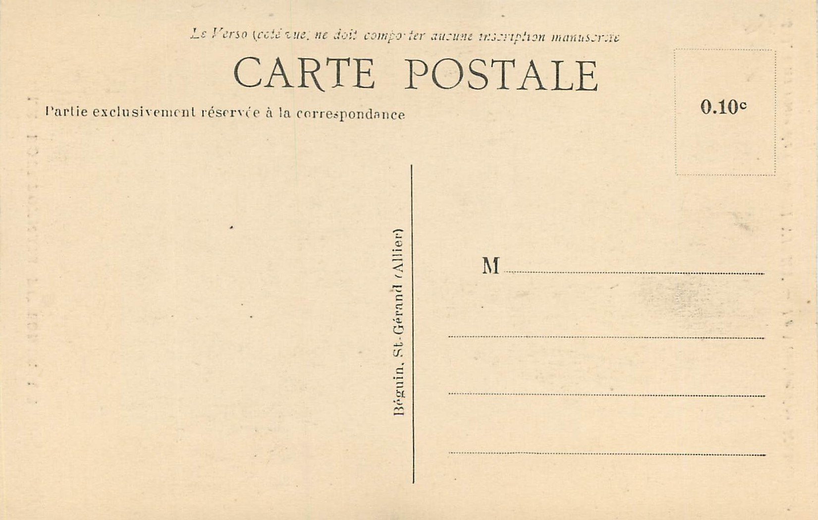 CPA Le Bourbonnais Pittoresque Environs de Cusset Vichy Le Viaduc des Malavaux — Rückseite