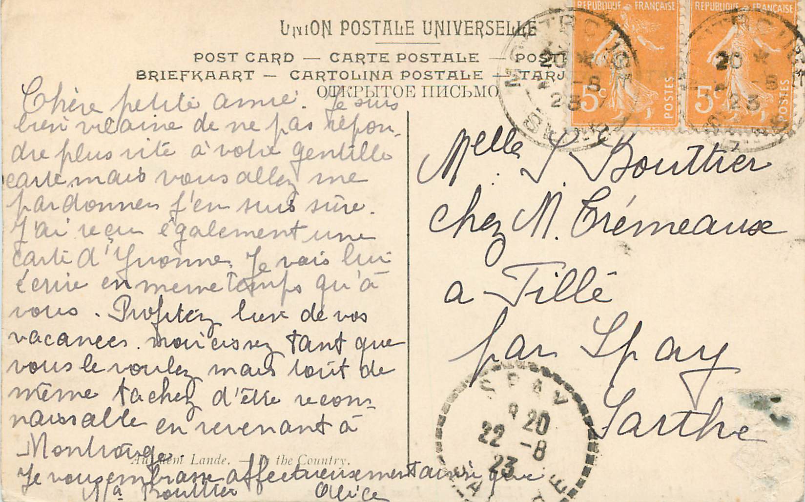 CPA Lerolle Dans la Campagne Musee du Luxembourg — Verso