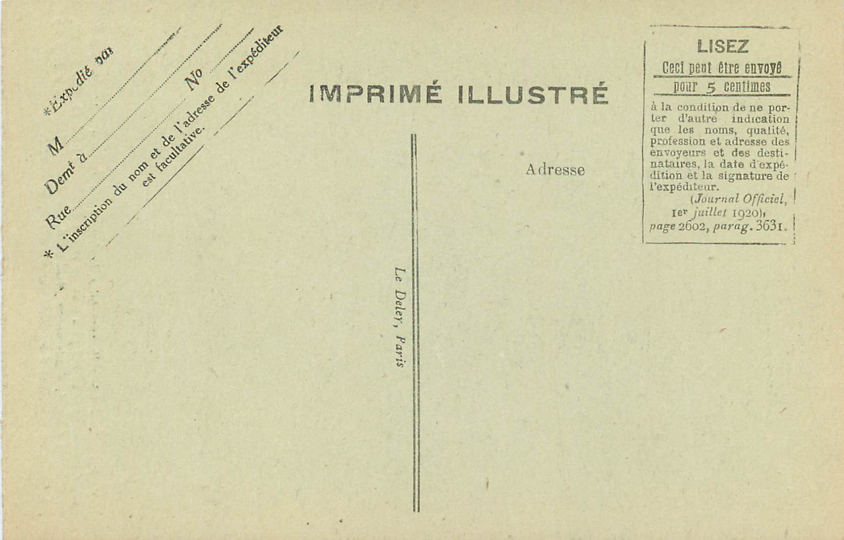 CPA Paris Chapelle Expiatoire Boulevard Haussmann — Verso