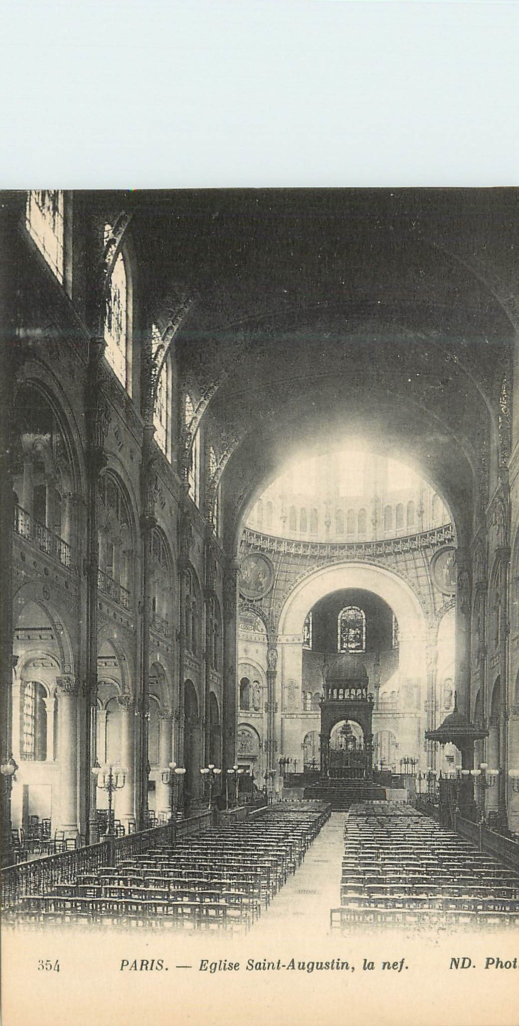 CPA Paris Eglise Saint Augustin la Nef