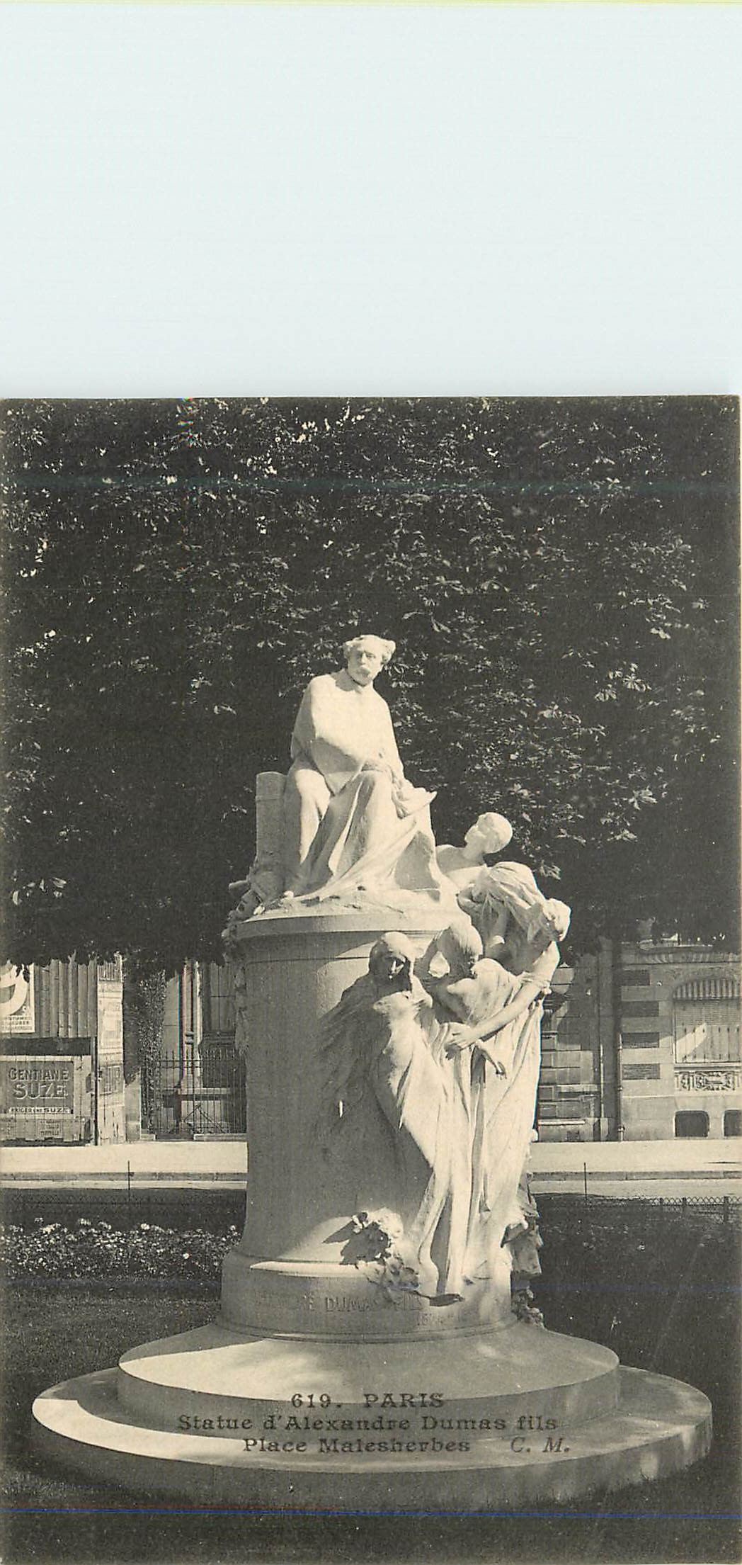 CPA Paris Statue d'Alexandre Dumas Fils
