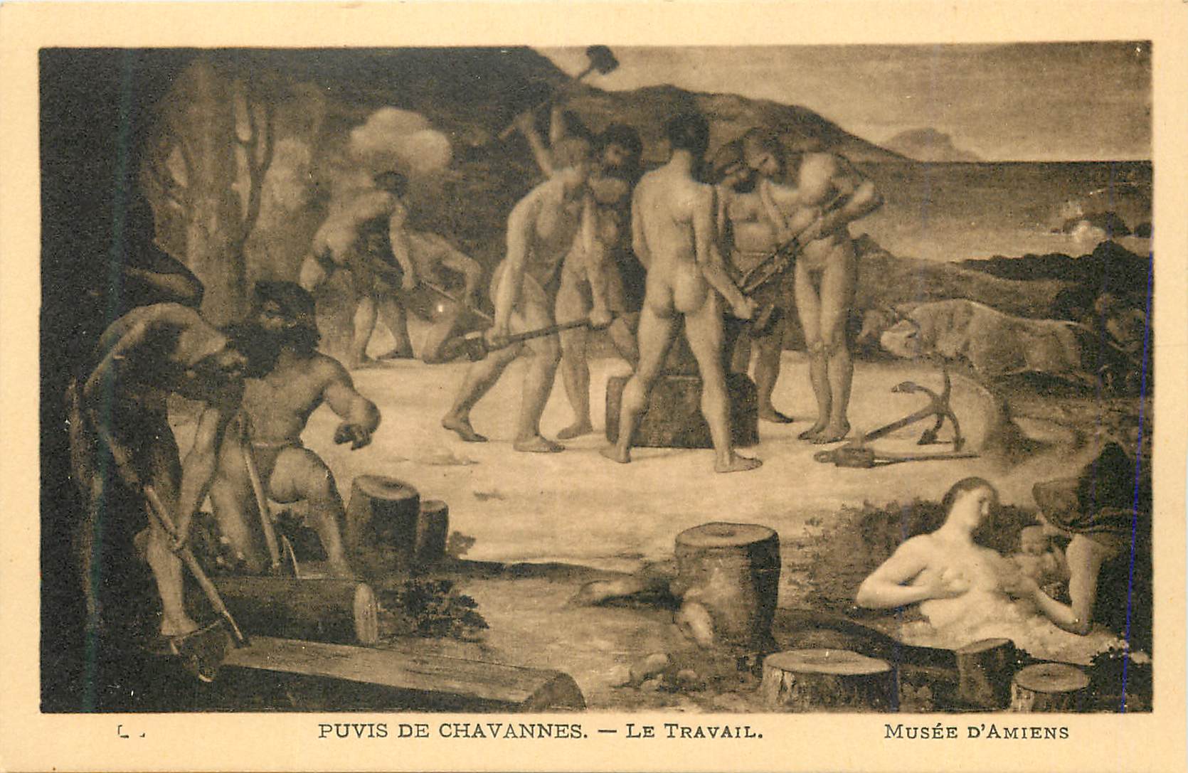 CPA Puvis de Chavannes le Travail Musee d'Amiens