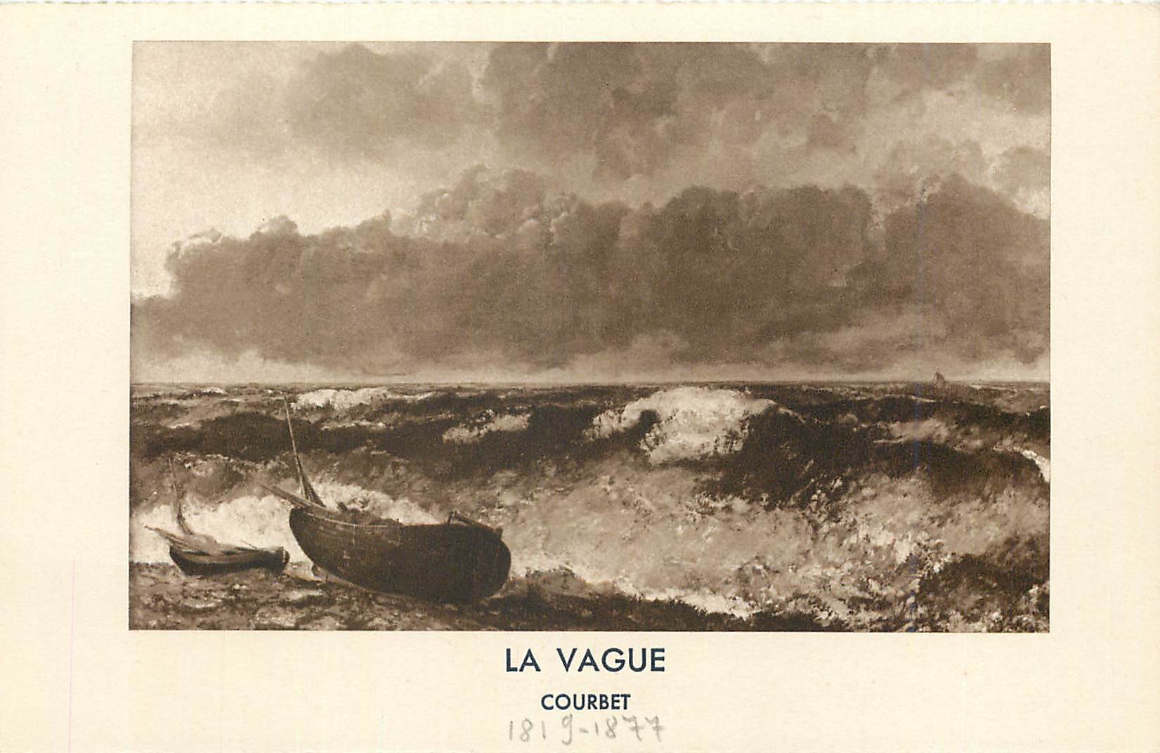 CPA la Vague Courbet
