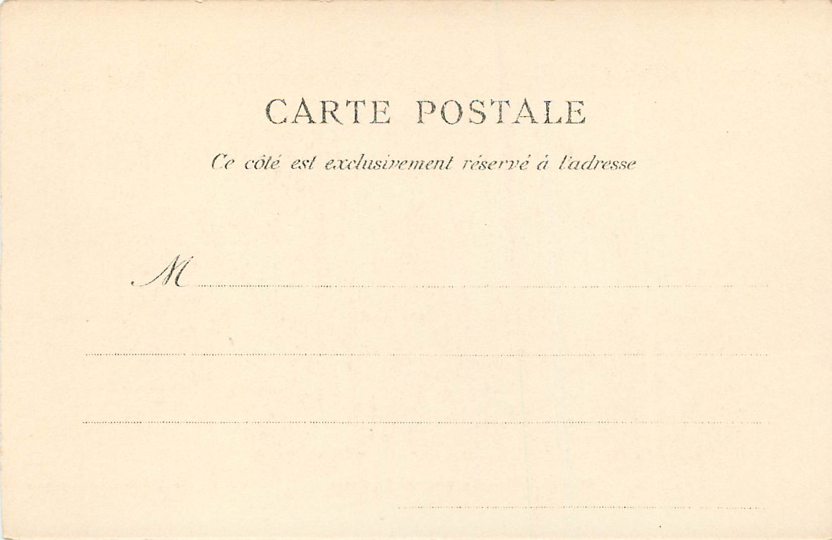 CPA Daubigny la Mare au Cigognes — Verso