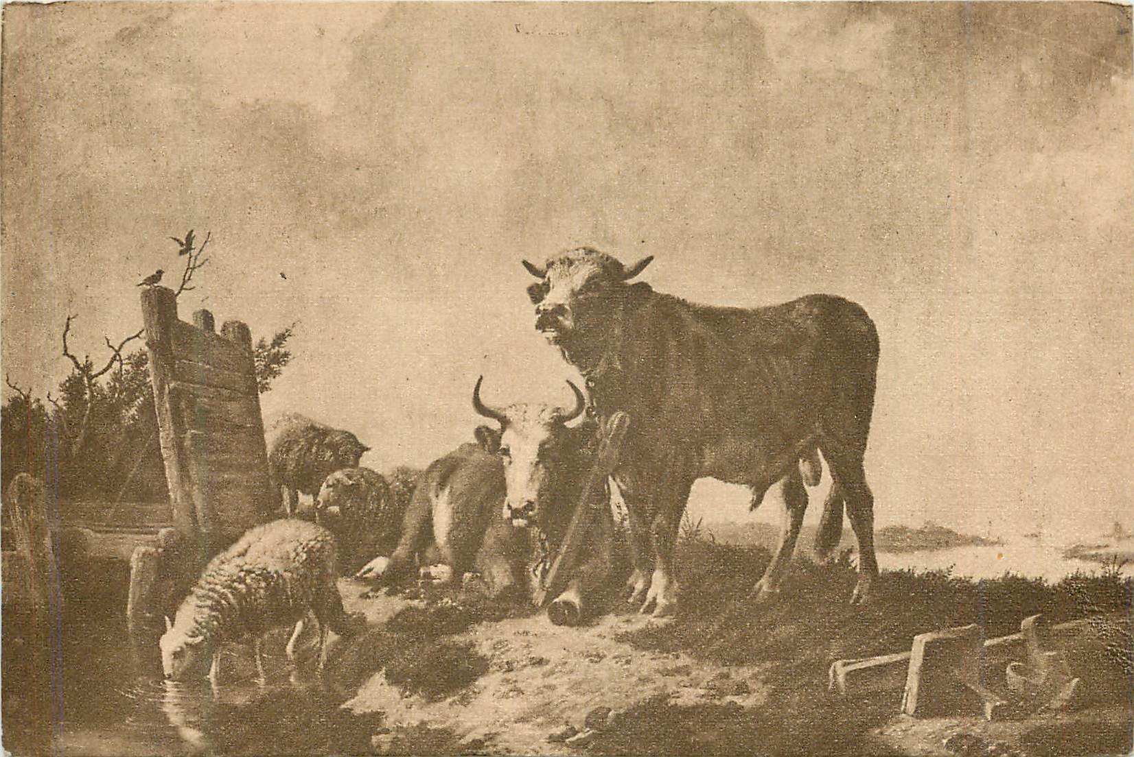 CPA Musee Pescatore Luxembourg Verboeckhoven Eugene Joseph Paysage avec Animaux