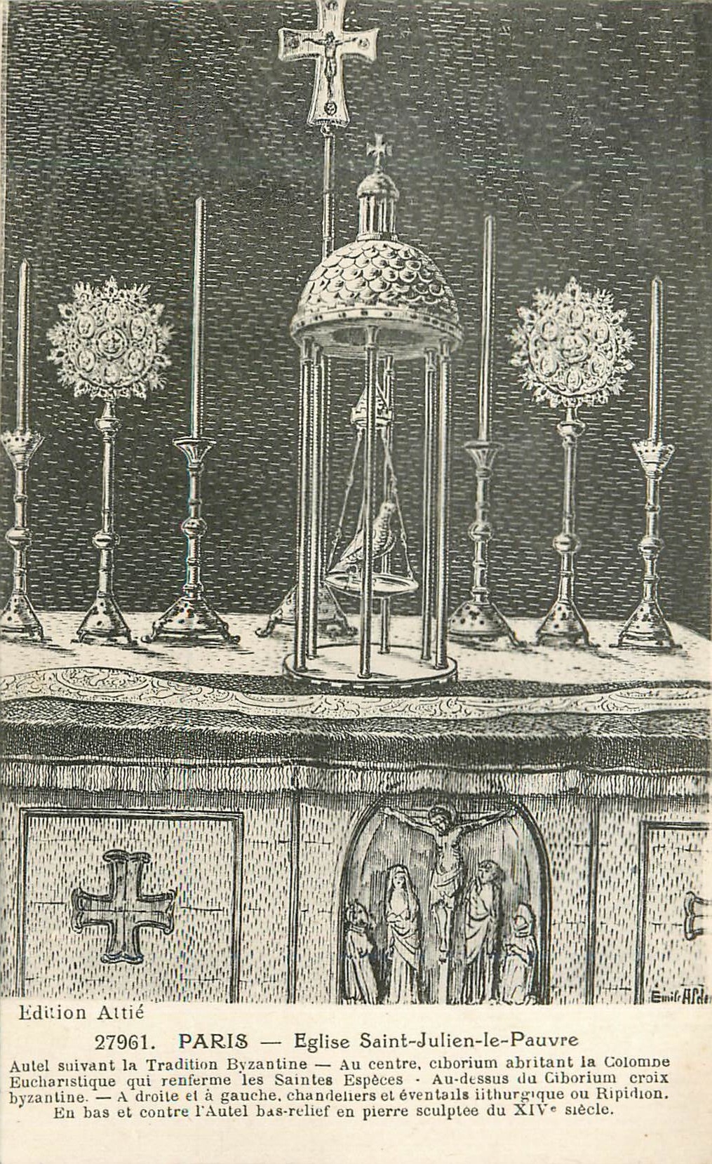 CPA Paris Eglise Saint Julien le Pauvre