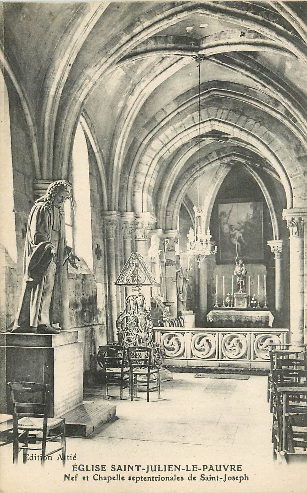 CPA Eglise Saint Julien le Pauvre Nef et Chapelle Septentrionales de Saint Joseph