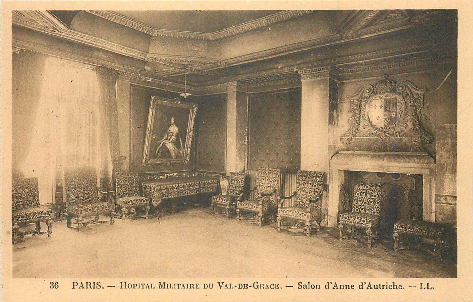 CPA Paris Hopital Militaire du Val de Grace Salon d'Anne d'Autriche