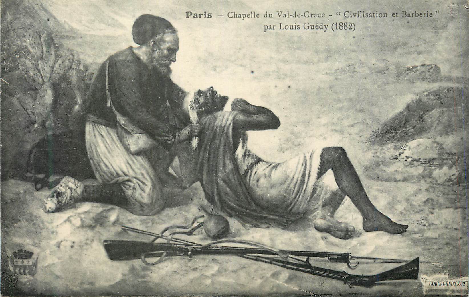CPA Paris Chapelle du Val de Grace Civilisation et Barberie par Louis Guedy