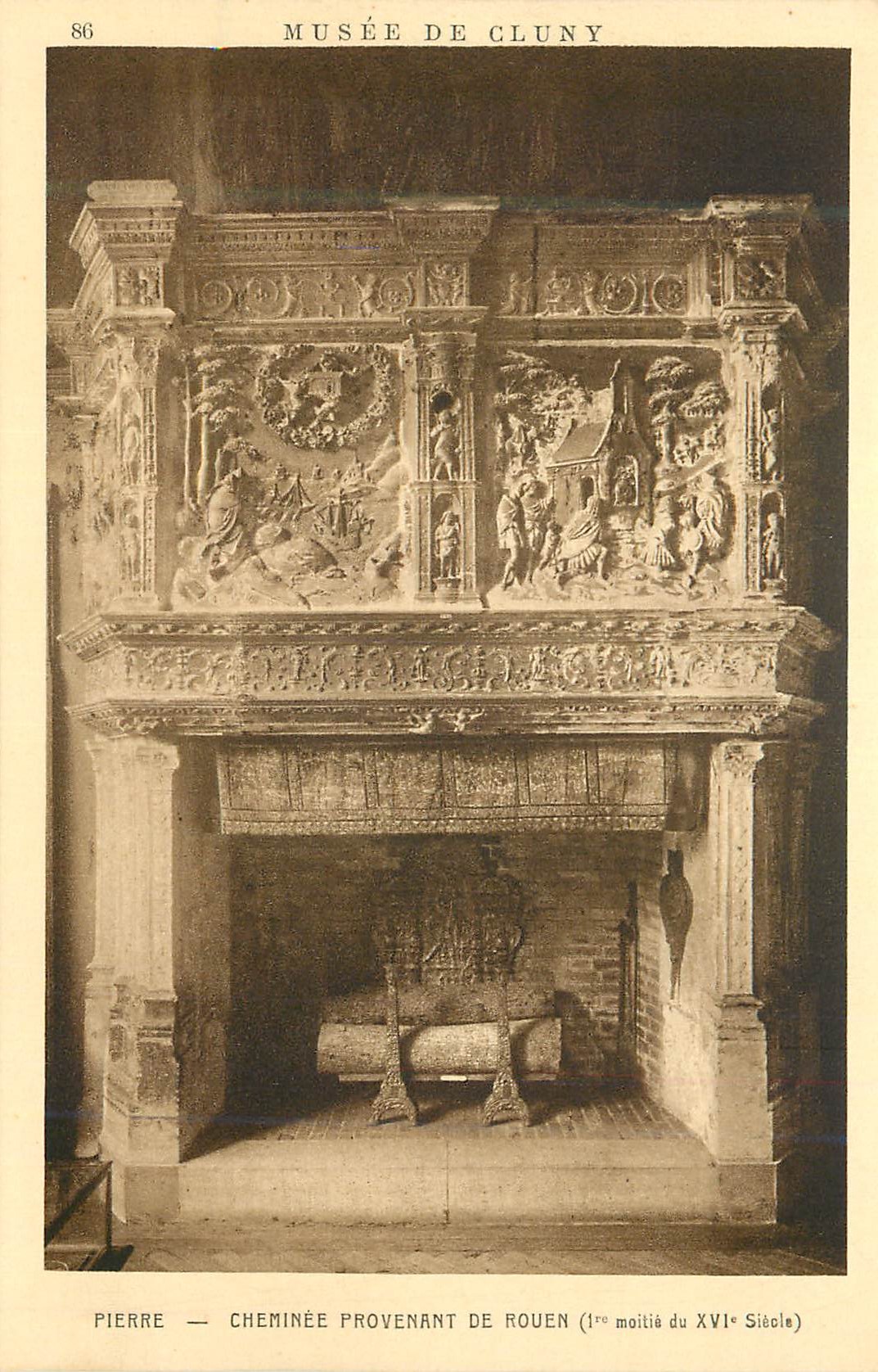 CPA Musee de Cluny Pierre Cheminee provenant de Rouen