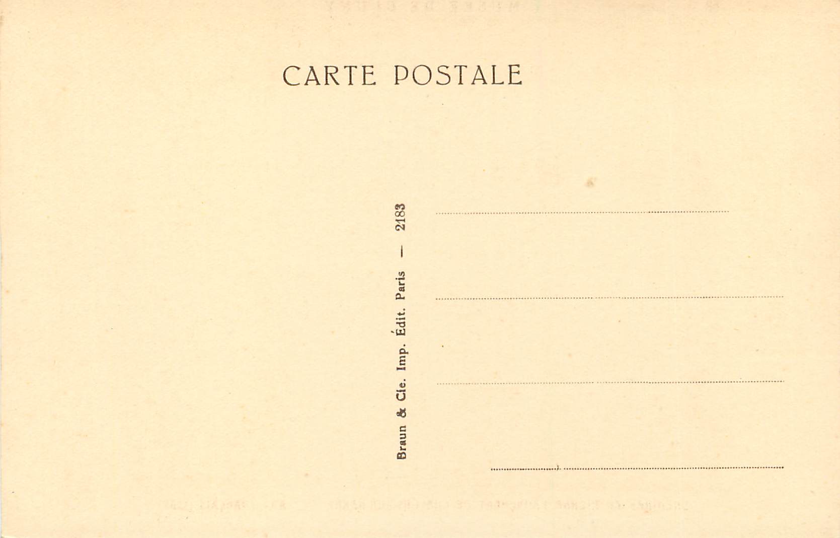 CPA Cheminee en Pierre provenant de Chalons sur Marne — Rückseite