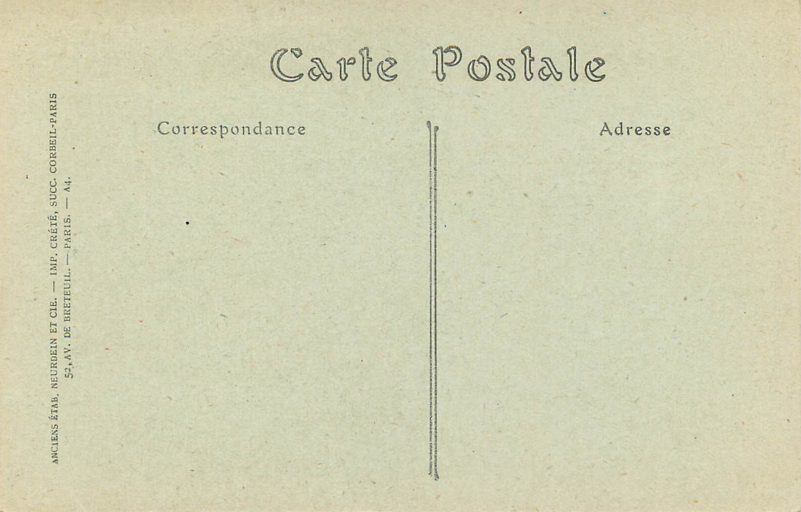 CPA Paris Eglise St Sulpice — Verso