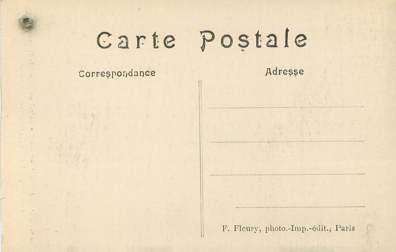 CPA Paris le Couvent au bas de cet Escalier Endroit ou Siegeait le Tribunal — Rückseite