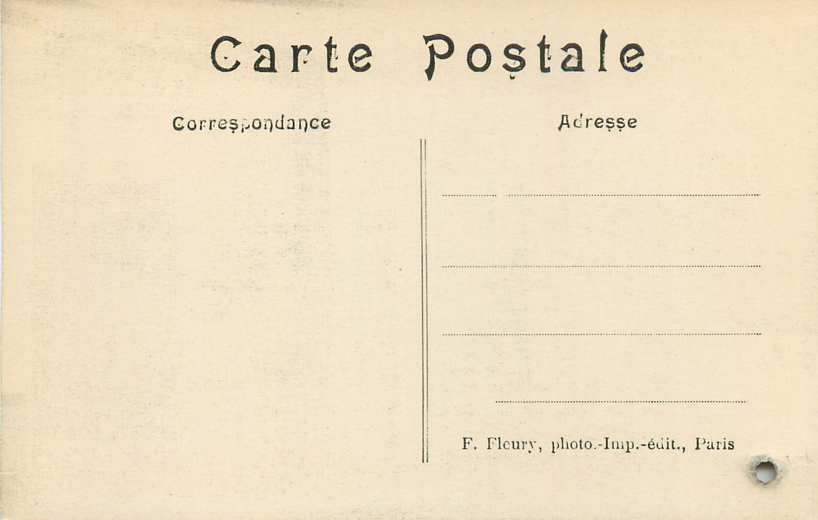CPA Paris le Couvent la Salle dite des Gardes — Verso