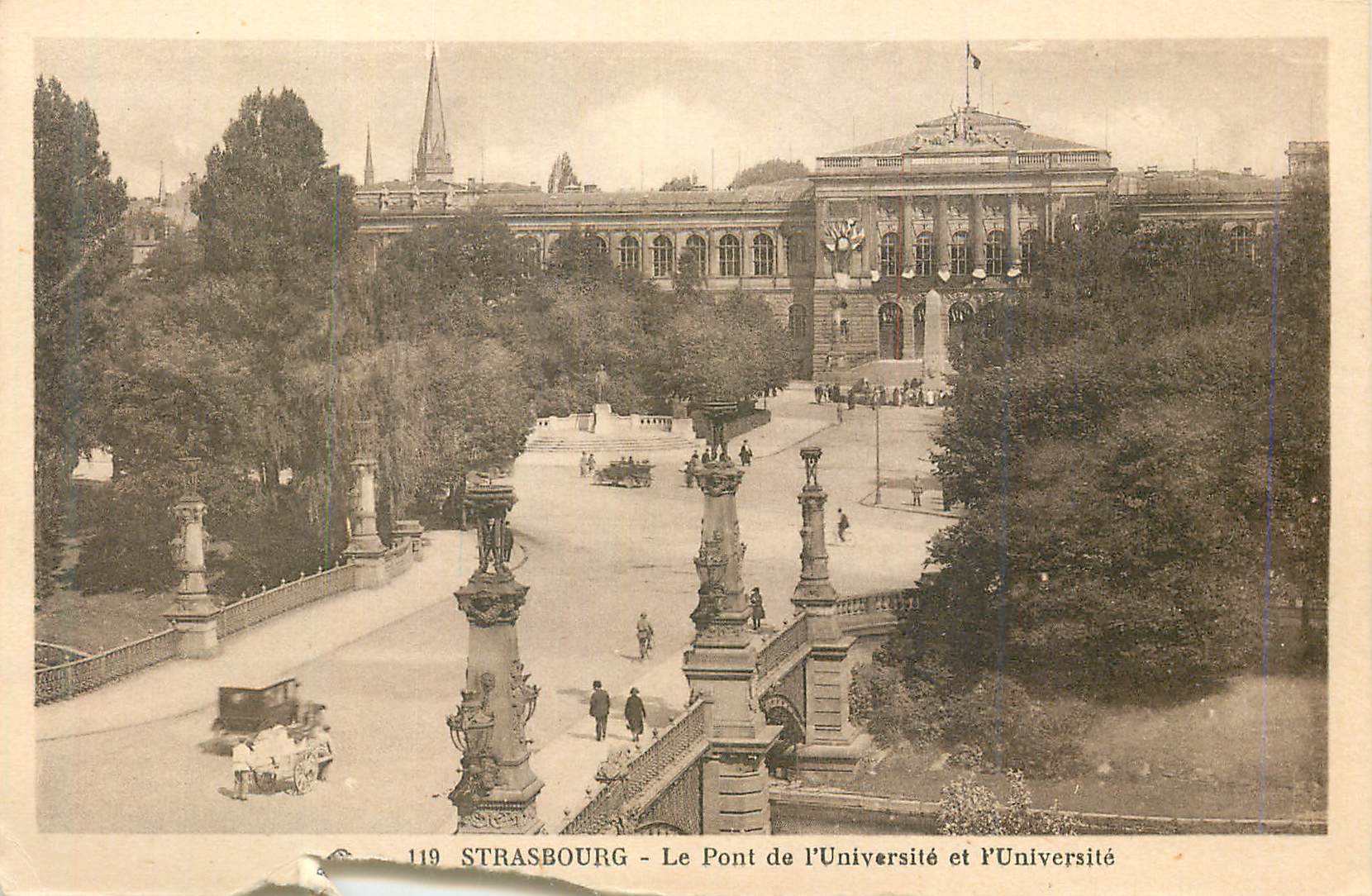 CPA Strasbourg le Pont de l'Universite et l'Universite