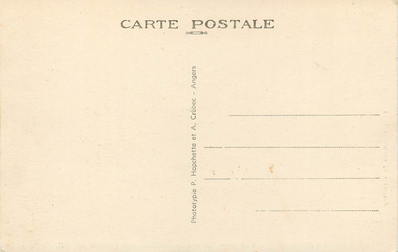 CPA la Potherie (M et L) Chateau de Challain vue d'Ensemble — Rückseite