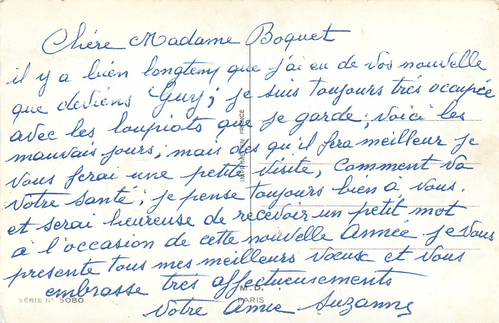 CPA Bonne et Heureuse Annee — Rückseite