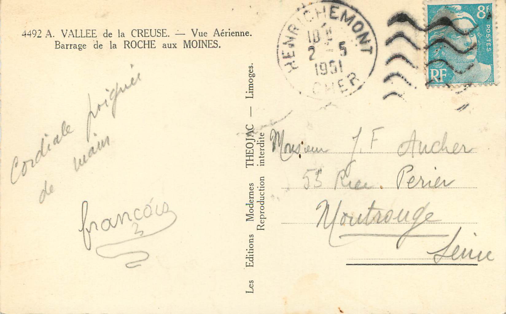 Barrage de la Roche aux Moines — Vue Aérienne — Éditions Théoriques Modernes — Reverso