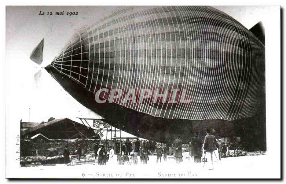 Paris le 12 Mai 1902 Severo et Sache Dirigeables - Zeppelin - blimp - Avenue de la Maine REPRODUCTION 