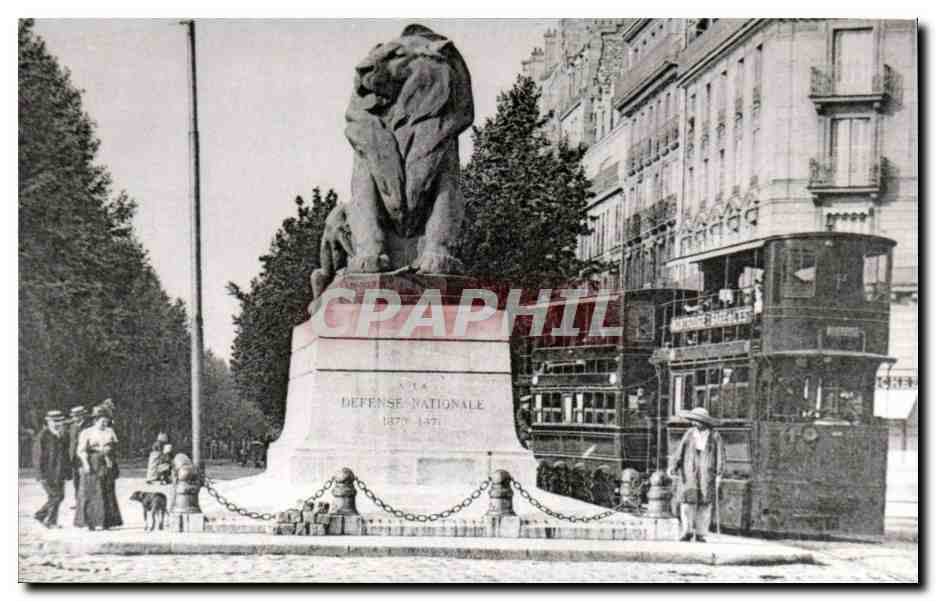 Paris 14 REPRODUCTION - Lion de Belfort - Place Denfert Rochereau - CPA