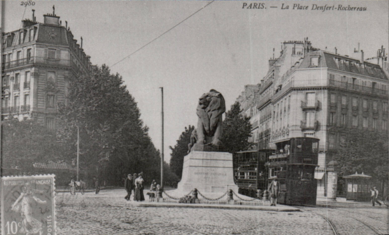 Paris 14 REPRODUCTION - Lion de Belfort - Place Denfert Rochereau - CPA