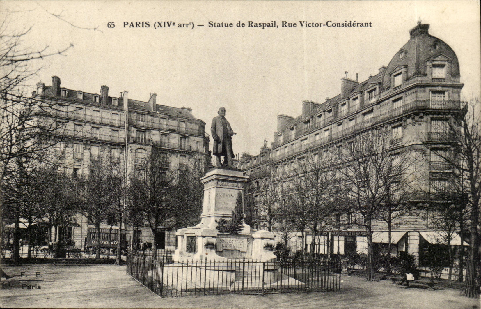 Paris 14 Statue de Raspail - rue Victor Considerant - CPA 