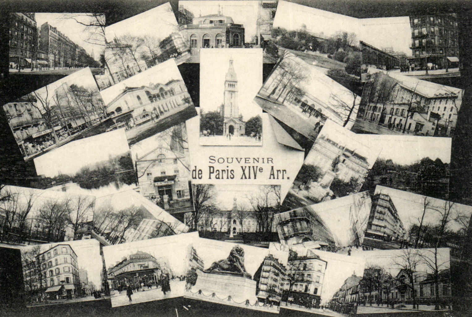 Paris 14 Souvenir de Paris XIV arrondissement - CPA 
