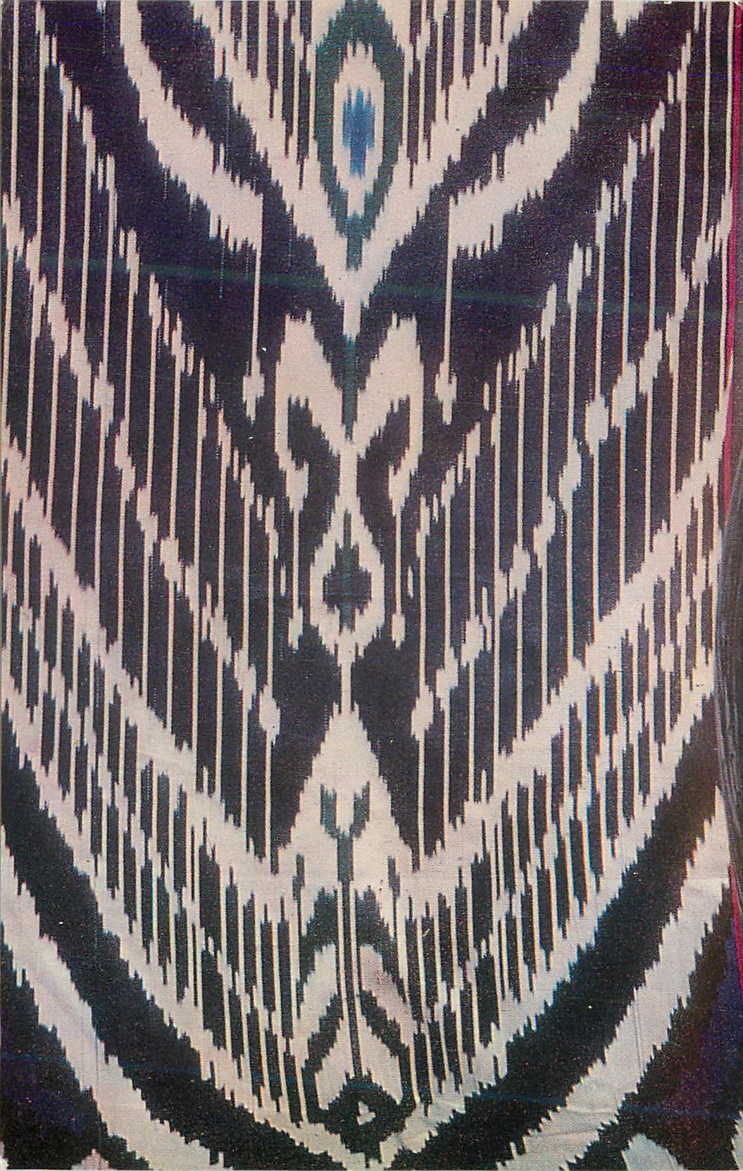 CPM Khanatlas cloth with kara-karga (crow) pattern 1950s