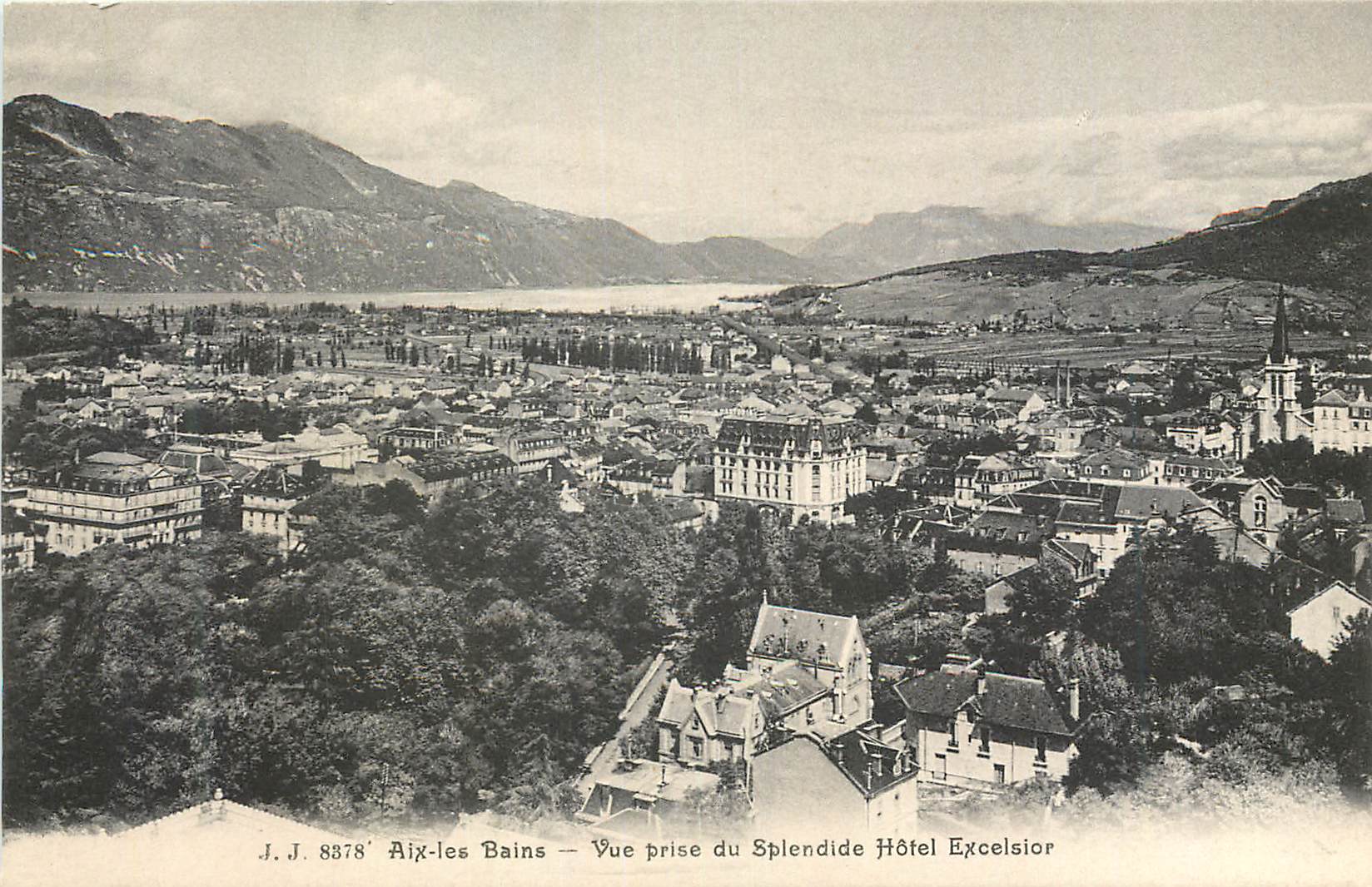 CPA J j 8378 aix les bains vue prise du splendide hotel excelsior