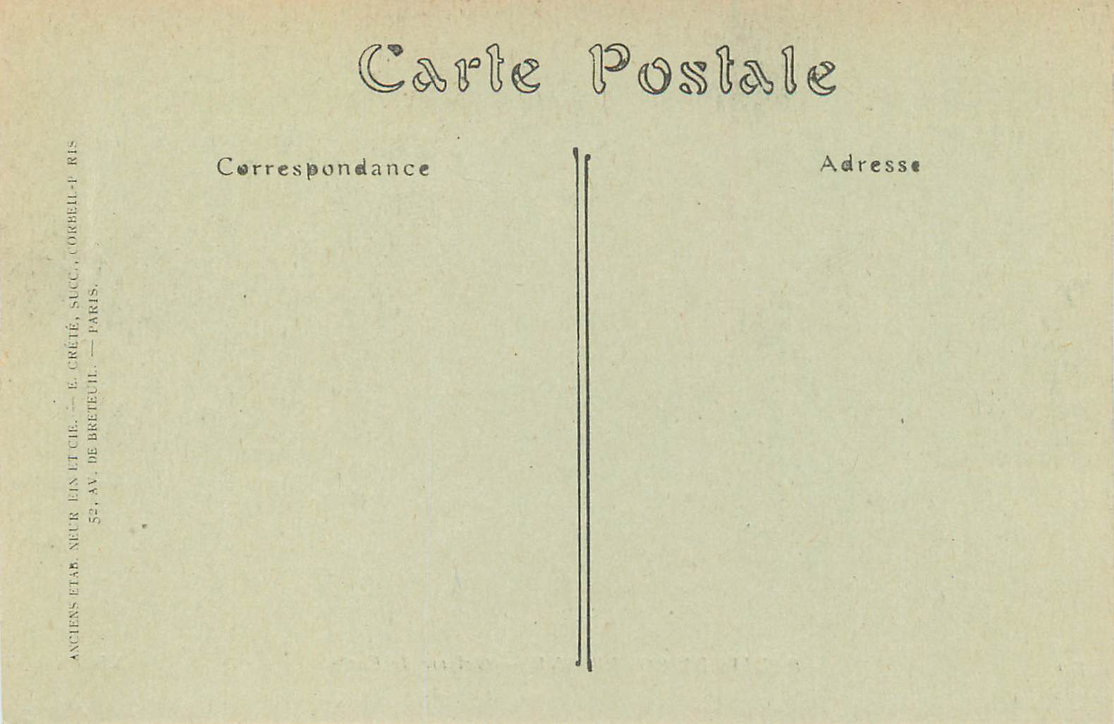 Palais de Compiègne — Galerie de Cerfs — ND Phot. — Rückseite