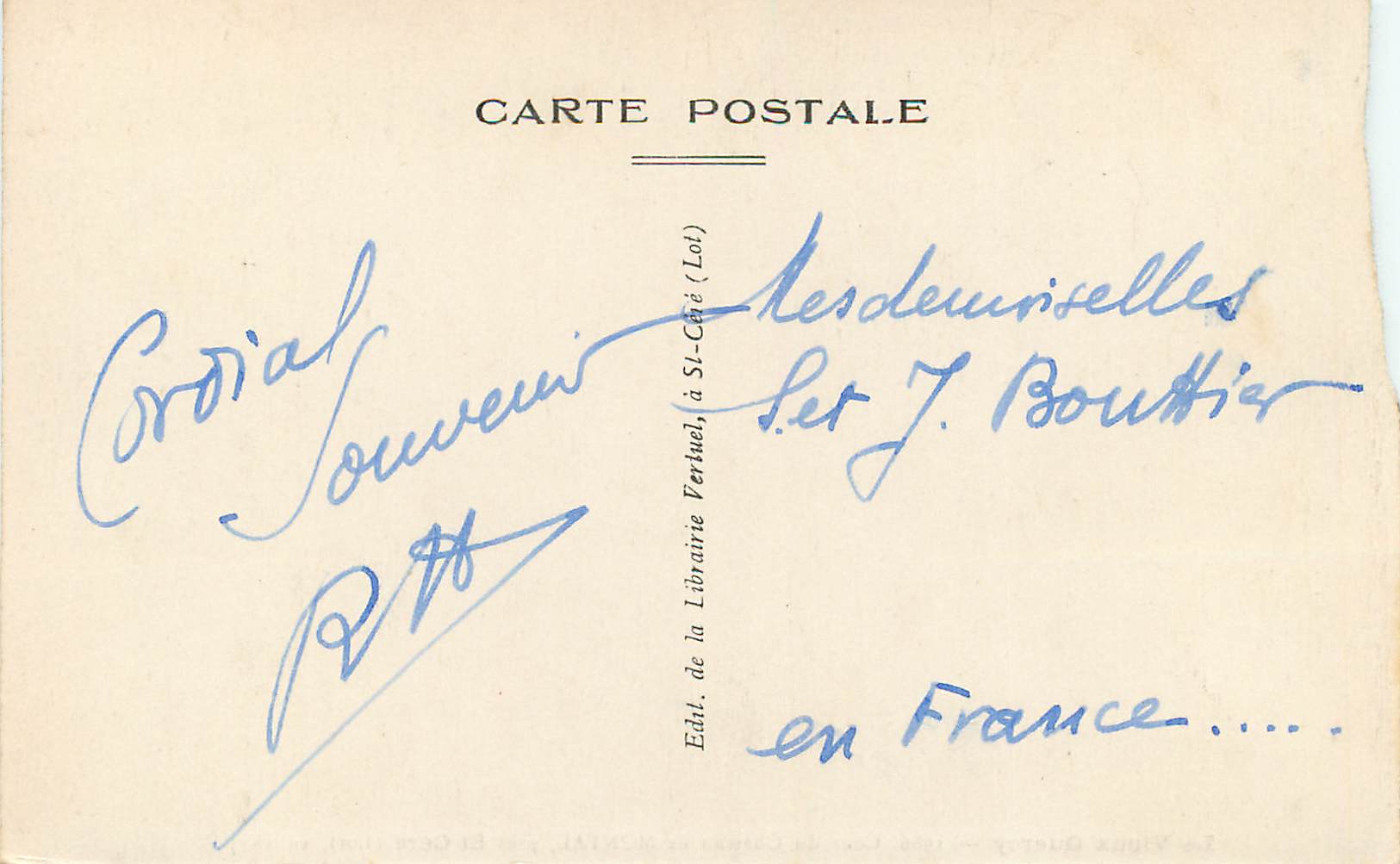 CPA Le vieux quercy 1986 cour du chateau de montal pres st cere (lot) en 1835 — Rückseite