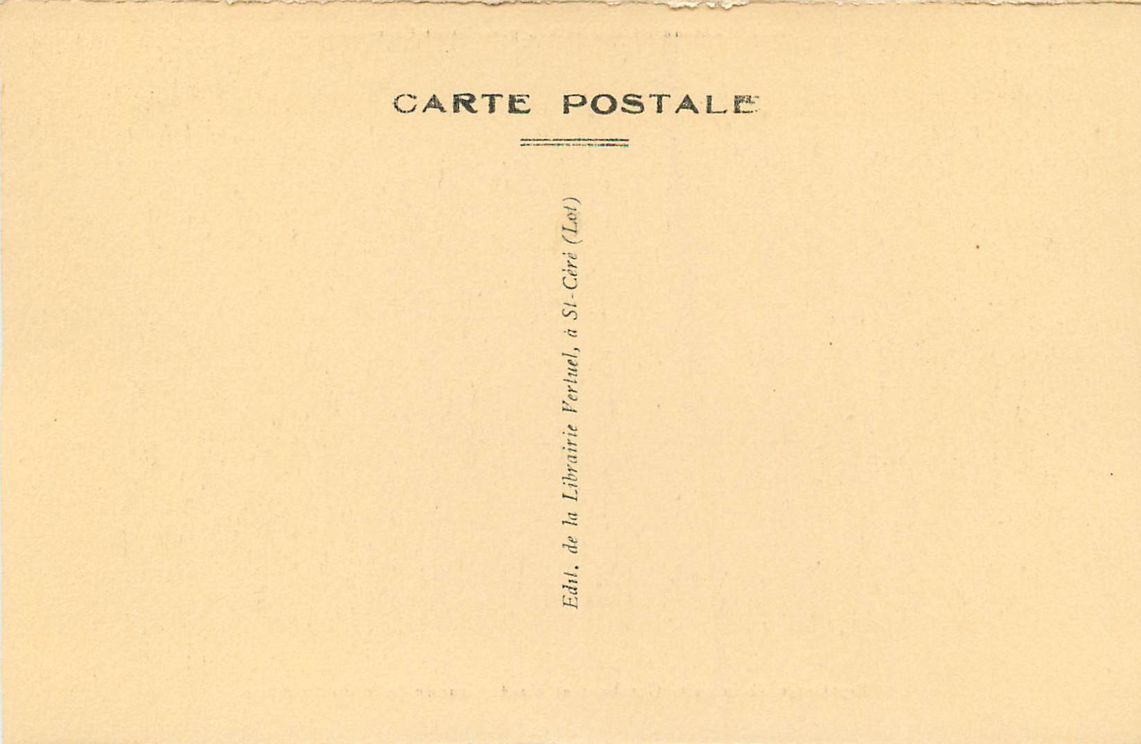 Château de Montal, près Saint-Céré (Lot) — Tapisserie de la suite Gombaut et Macé (Grande Salle du 1er étage) — Éditeur : Librairie Pertuel — Verso