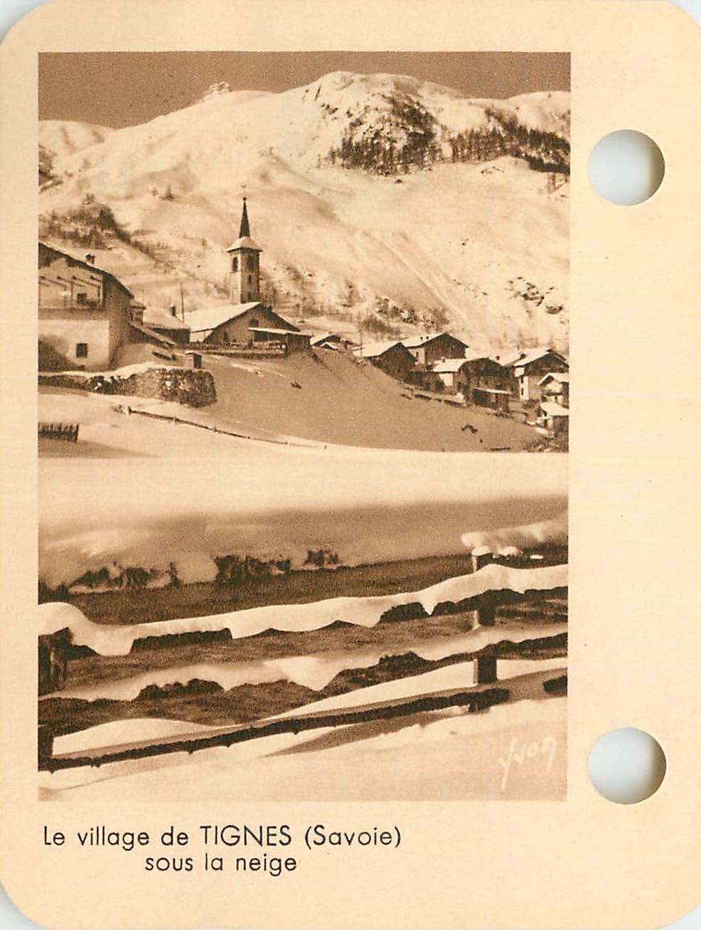 Image Le village de tignes (savoie) sous la neige