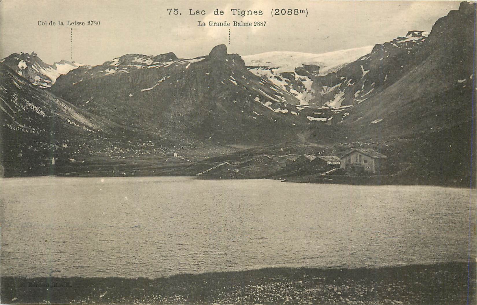 CPA 75 lac de tignes (2088m) la grande balme 2887 Col de la Leisse
