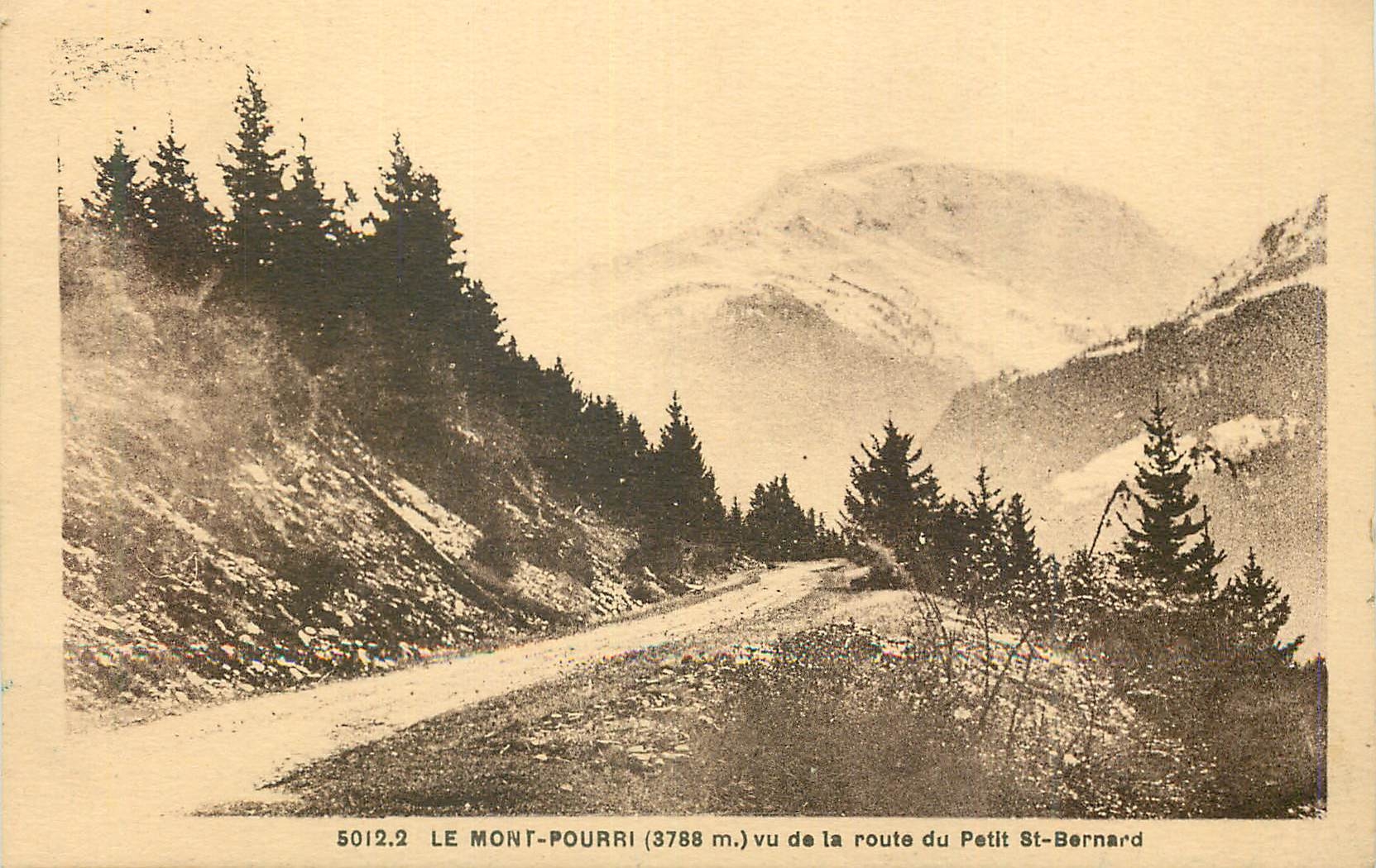 CPA 50122 le mont pourri (3788m) vu de la route du petit st bernard