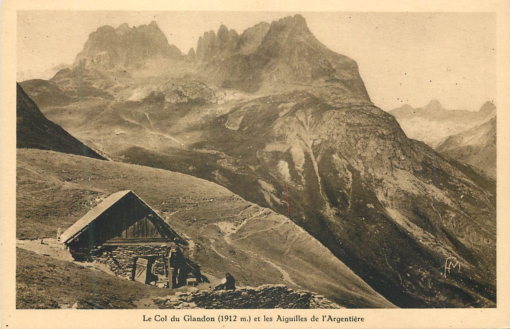 Le Col du Glandon (1912 m.) et les Aiguilles de l'Argentière — Martinotto Frères, n°145