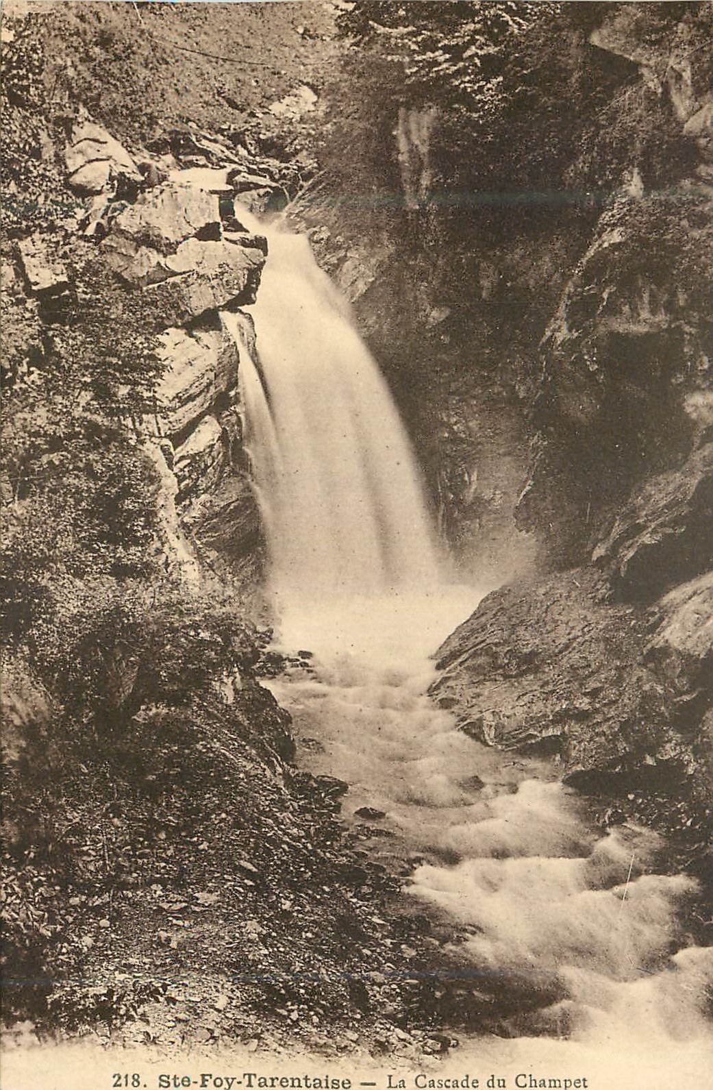 CPA 218 ste foy tarentaise la cascade du champet