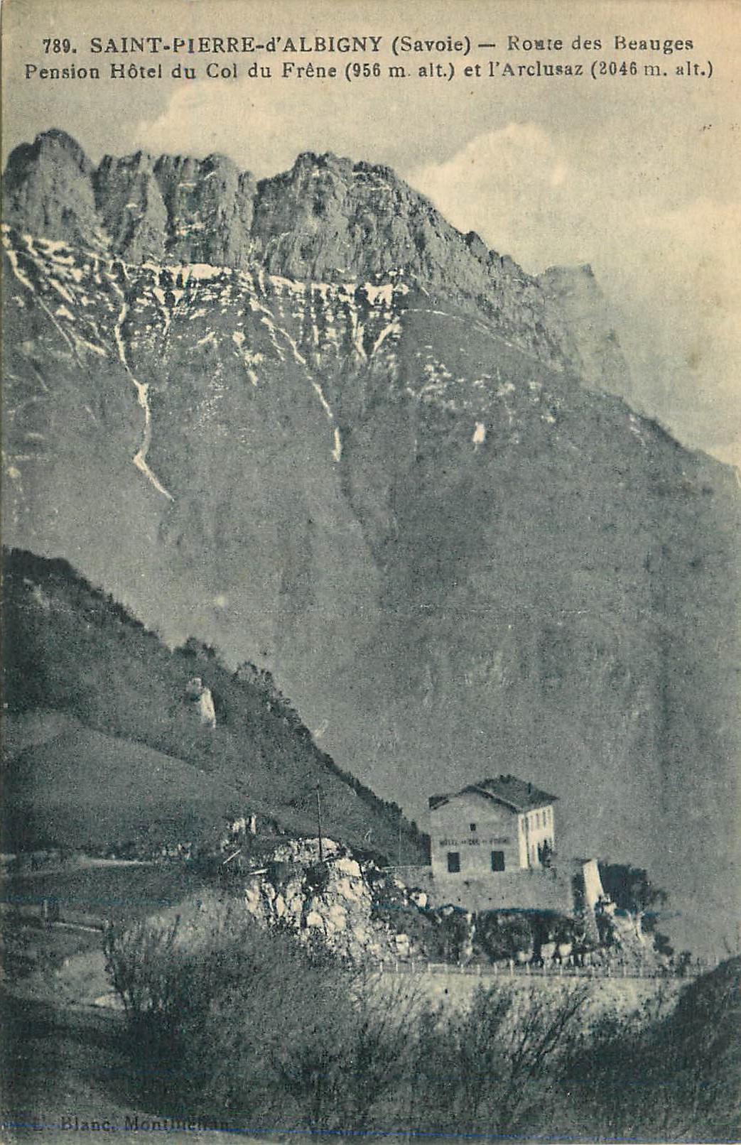 CPA 789 saint pierre d'albigny (savoie) route des beauges pension hotel du col du frene et l arclusaz
