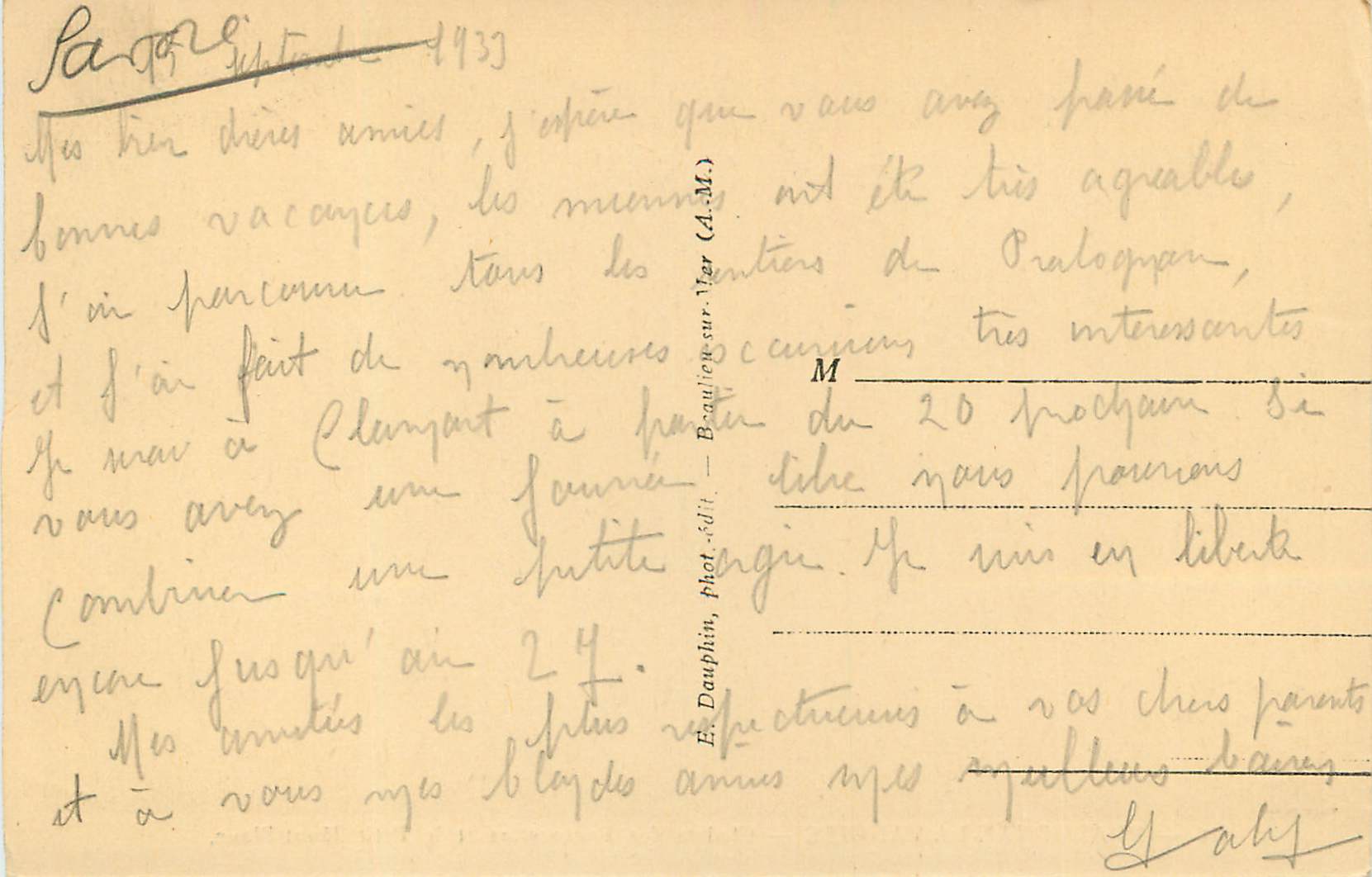 CPA 216 pralognan la vanoise chalet des fontanettes et le petit mont blanc — Rückseite