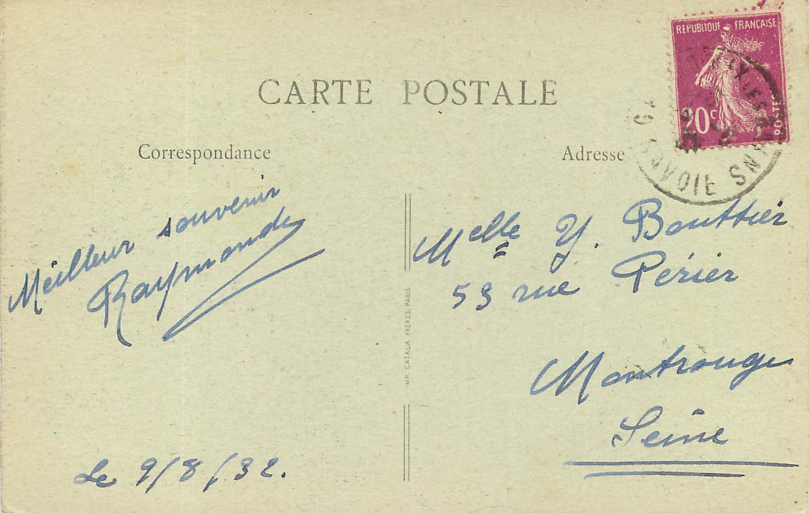CPA La savoie 257 gresy sur aix gorges du sievvos les chutes et le monument de madame de broc — Rückseite