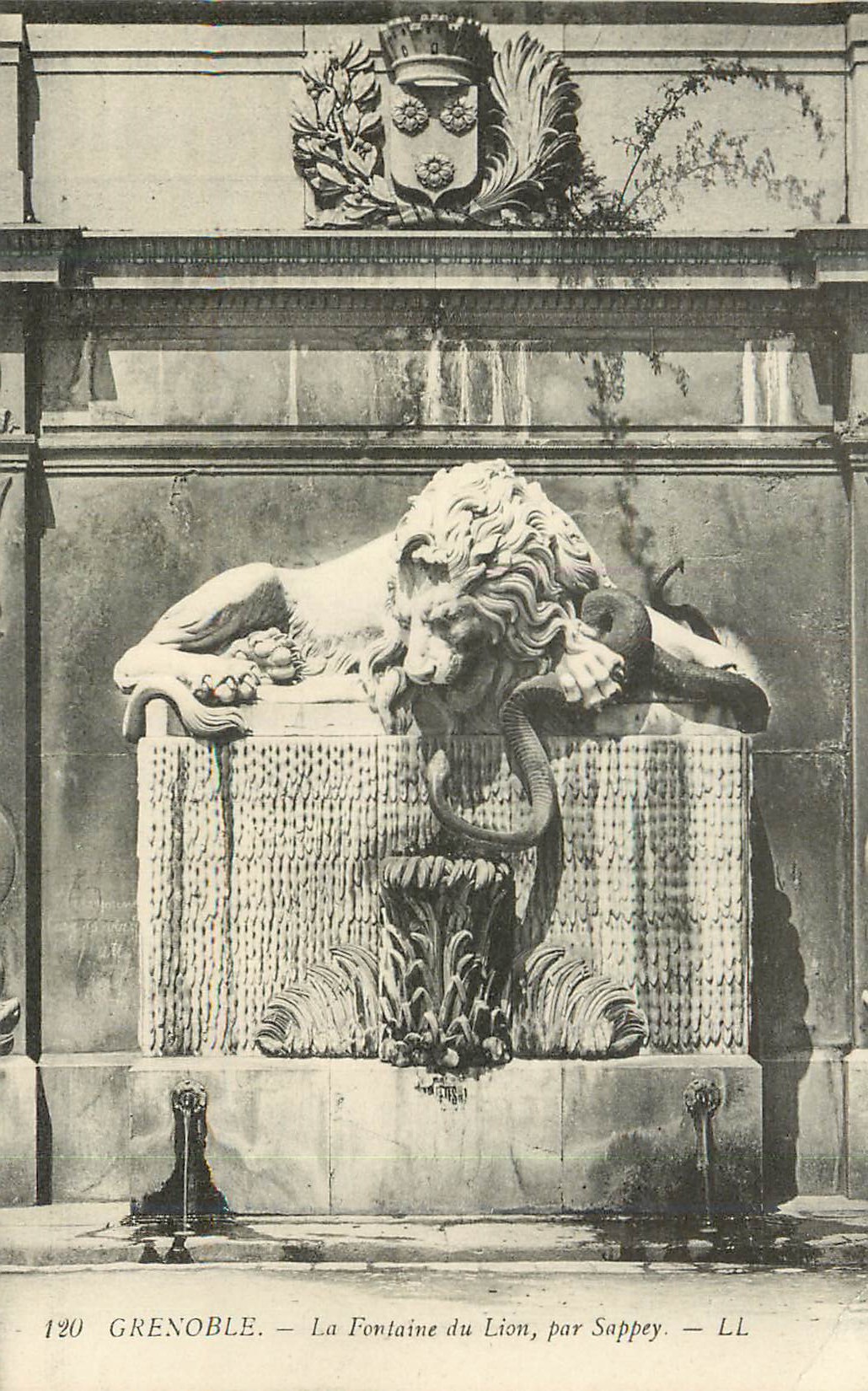 Grenoble — La Fontaine du Lion, par Sappey — LL