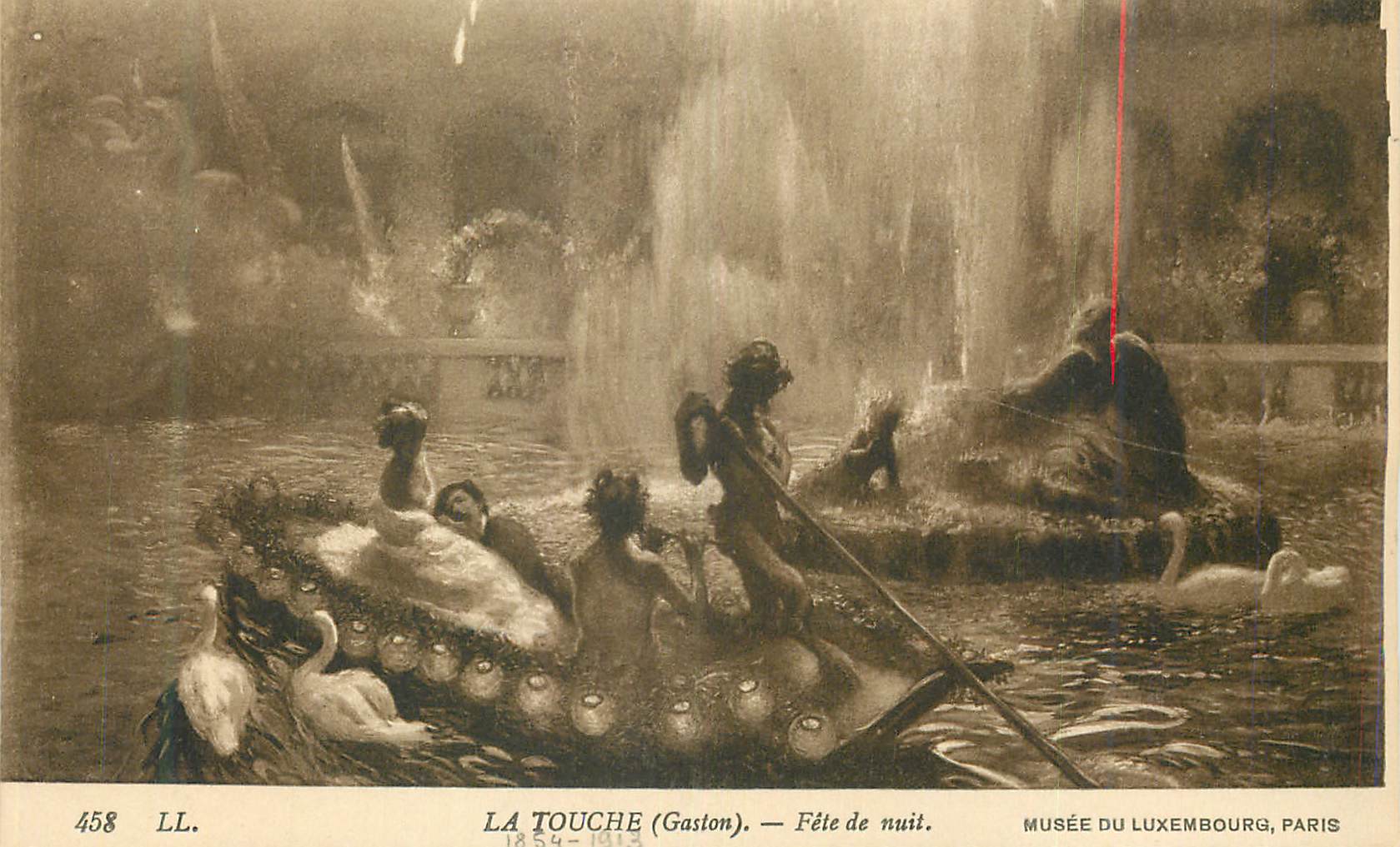 CPA La touche (gaston) fete de nuit musee du luxembourg paris